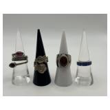 925 Size 6.25 Ring Lot of 4