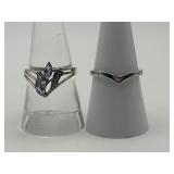 Size 7.75 925 Ring Lot of 2