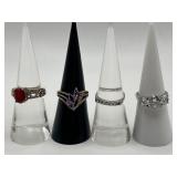 Size 6 925 Ring Lot of 4