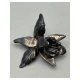 Vintage Taxco Sterling Orchard Lily Pin Brooch 1in