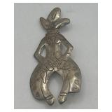 Bell Trading Post 2in 925 Cowboy Brooch