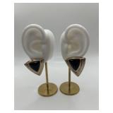 925 Triangular Clip On Earrings