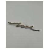 925 Lightening Bolt Brooch Pin 4in