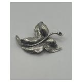 925 Danecraft 3-D Leaf Brooch 2.5in