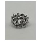 Judith Ripka Size 8.75 Sterling Silver Heart