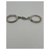 925 3.5in Vintage Metal Handcuffs