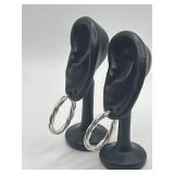 Twisted Sterling Silver Hoop Earrings