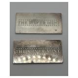 .999 Fine Silver 20 Gram Bar Lot of 2