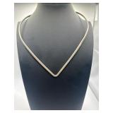 925 V Shaped Choker Necklace