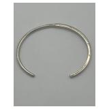 Pandora Sterling Silver Signature I-D Open Bangle