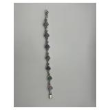 7in 925 Heart Shaped Gemstone Bracelet