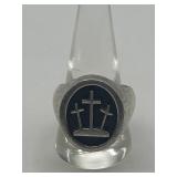 925 Size 11 Calvary 3 Cross Ring