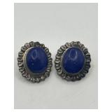 925 Lapis Lazuli Stud Earrings