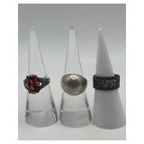 Size 5.25 925 Ring Lot of 3