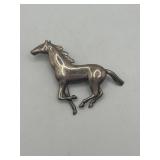 925 1.5in Galloping Horse Brooch Pin