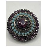 .5in Amethyst Brooch 925