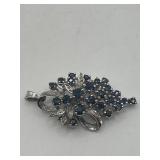 .5in 925 Sapphire Necklace Pendant