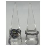 Size 8.75 925 Ring Lot of 2