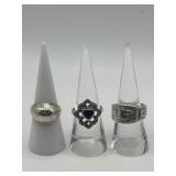 Size 7 925 Ring Lot of 3