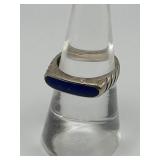 925 Thai Size 7 Blue Stone Ring