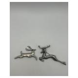 3in and 1.5in Prancing Deer with Turquoise Inlay