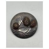 1in Stuart Nye Pinecone Pine needle Brooch