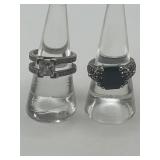 Size 7.5 925 Ring Lot of 2