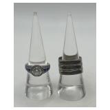 Size 7.5 925 Ring Lot of 2