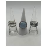 Size 6.5 925 Ring Lot of 3