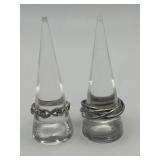 Size 9.5 Sterling Ring Lot of 2
