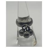 Size 6.25 Sterling Silver 3 Ball Ring
