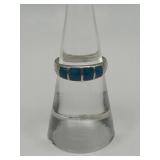 Turquoise Size 5.75 925 4 Square Ring