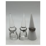 925 Size 5.5 Ring Lot of 3