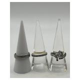 Size 8 925 Ring Lot of 3