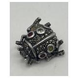 .5in 925 Pave Marcasite Insect Brooch