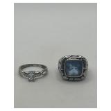 Size 7.5 925 Ring Lot of 2