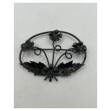 1.5in 925 Vintage Floral Pin Brooch