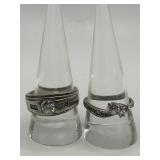 Size 9.5 925 Ring Lot of 2