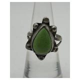 Size 5 925 Pear Shape Jade Ring