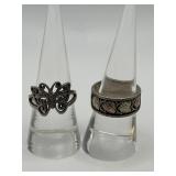 Size 7.5 925 Ring Lot of 2