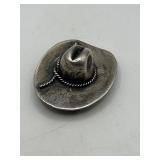 1in Cowboy Hat Brooch Pin 925