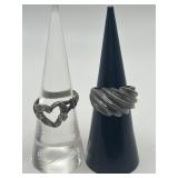 Size 5 925 Ring Lot of 2