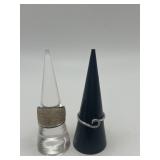 925 Size 7.75 Ring Lot of 2