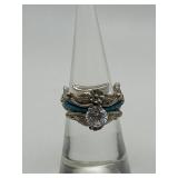 Size 5 925 Turquoise Stone Glam Ring