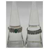 925 Size 7 Ring Lot of 2