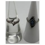 Size 5.25 925 Ring Lot of 2