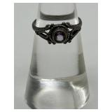 Size 5 925 Amethyst Inlay Ring
