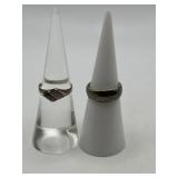 Size 4.75 925 Ring Lot of 2