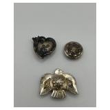 925 Assorted Button Cover Lot of 3