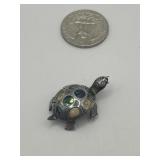 Abalone Shell Turtle Brooch 925
